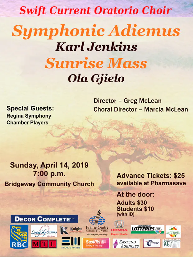 Swift Current Oratorio Choir Concert Posters